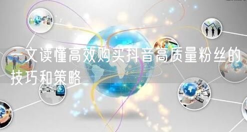 一文读懂高效购买抖音高质量粉丝的技巧和策略